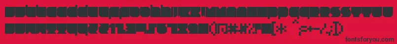 フォントRnstnt – 赤い背景に黒い文字