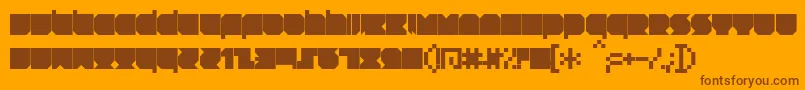 Rnstnt Font – Brown Fonts on Orange Background