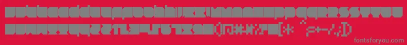 Rnstnt Font – Gray Fonts on Red Background