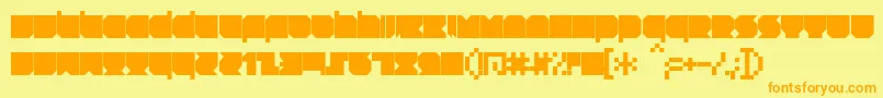 Rnstnt Font – Orange Fonts on Yellow Background