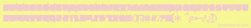 Rnstnt Font – Pink Fonts on Yellow Background