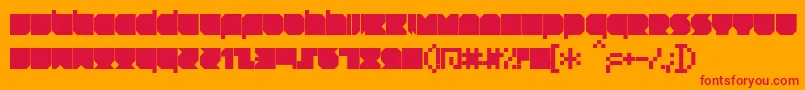 Rnstnt Font – Red Fonts on Orange Background