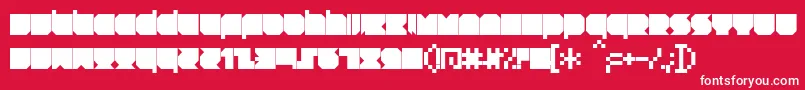 Шрифт Rnstnt – белые шрифты на красном фоне