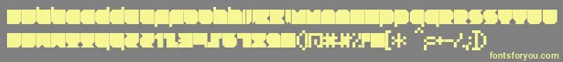 Rnstnt-fontti – keltaiset fontit harmaalla taustalla