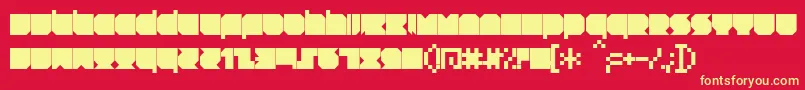 Rnstnt Font – Yellow Fonts on Red Background