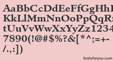 MinisterLtBold font – Black Fonts On Pink Background