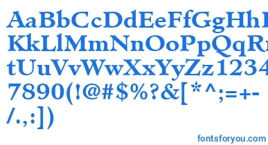 MinisterLtBold font – Blue Fonts On White Background