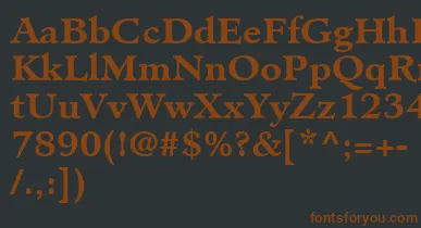 MinisterLtBold font – Brown Fonts On Black Background