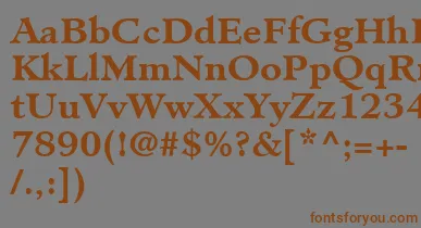 MinisterLtBold font – Brown Fonts On Gray Background