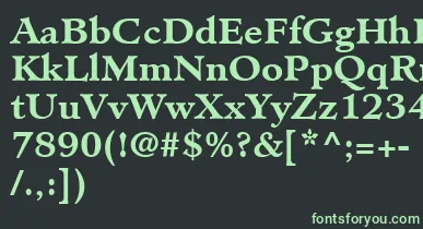 MinisterLtBold font – Green Fonts On Black Background