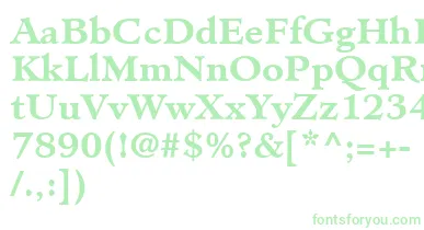 MinisterLtBold font – Green Fonts On White Background