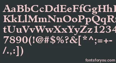 MinisterLtBold font – Pink Fonts On Black Background