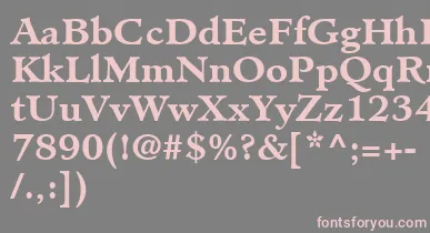 MinisterLtBold font – Pink Fonts On Gray Background