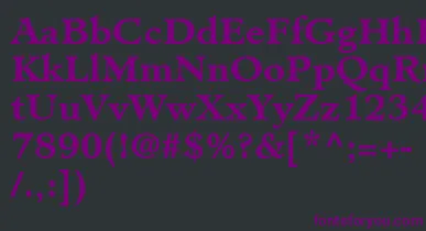 MinisterLtBold font – Purple Fonts On Black Background