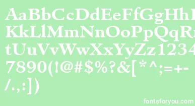 MinisterLtBold font – White Fonts On Green Background
