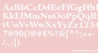 MinisterLtBold font – White Fonts On Pink Background