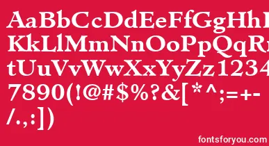 MinisterLtBold font – White Fonts On Red Background