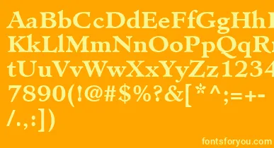 MinisterLtBold font – Yellow Fonts On an Orange Background