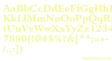 MinisterLtBold font – Yellow Fonts On White Background