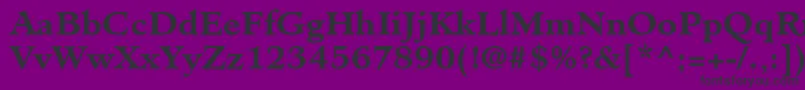 MinisterLtBold Font – Black Fonts on Purple Background