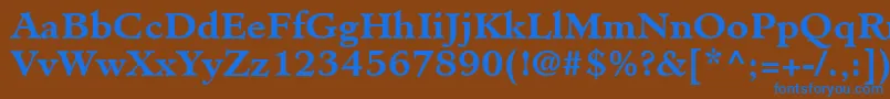 MinisterLtBold Font – Blue Fonts on Brown Background