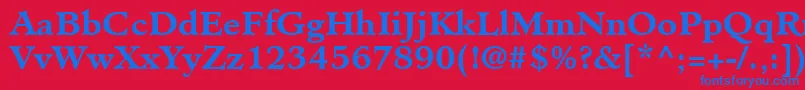 MinisterLtBold Font – Blue Fonts on Red Background
