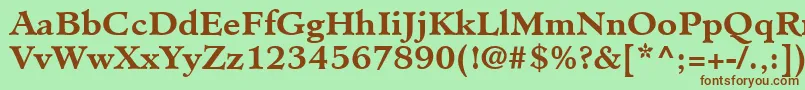 MinisterLtBold Font – Brown Fonts on Green Background