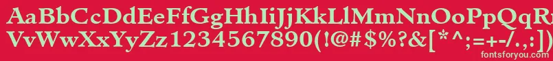 MinisterLtBold Font – Green Fonts on Red Background