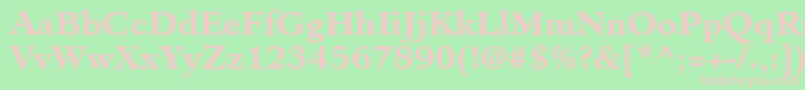 MinisterLtBold Font – Pink Fonts on Green Background