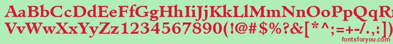 MinisterLtBold Font – Red Fonts on Green Background