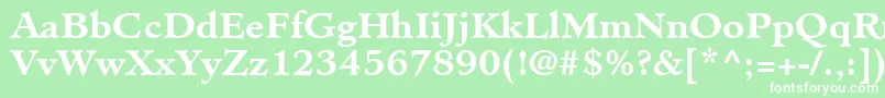 MinisterLtBold Font – White Fonts on Green Background