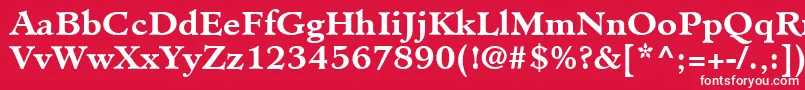 MinisterLtBold Font – White Fonts on Red Background