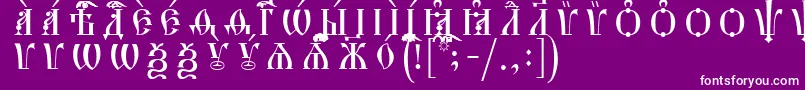 HirmosCapsIeucsSpacedout Font – White Fonts on Purple Background