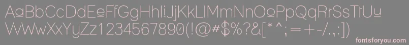 UpperLaneLight Font – Pink Fonts on Gray Background