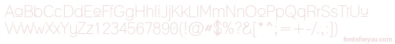 UpperLaneLight Font – Pink Fonts on White Background