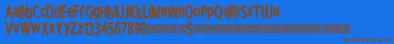 Шрифт Freshriot – коричневые шрифты на синем фоне