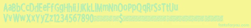 Freshriot Font – Green Fonts on Yellow Background