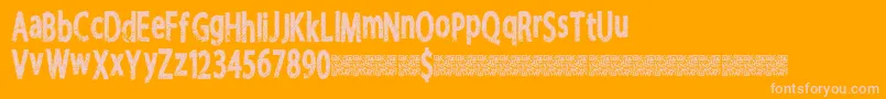 フォントFreshriot – オレンジの背景にピンクのフォント