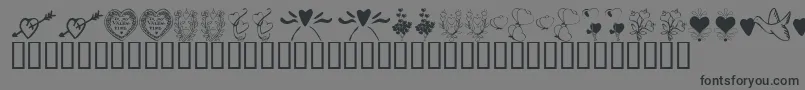 KrWithHeart-Schriftart – Schwarze Schriften auf grauem Hintergrund