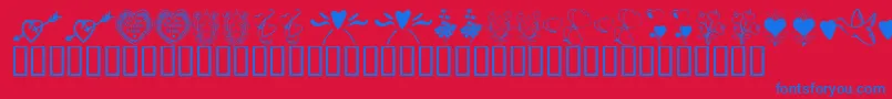 Police KrWithHeart – polices bleues sur fond rouge