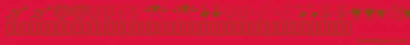 fuente KrWithHeart – Fuentes Marrones Sobre Fondo Rojo