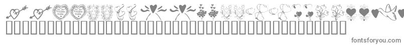 KrWithHeart-fontti – harmaat fontit