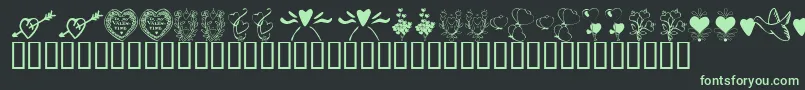 fuente KrWithHeart – Fuentes Verdes Sobre Fondo Negro