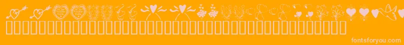 fuente KrWithHeart – Fuentes Rosadas Sobre Fondo Naranja
