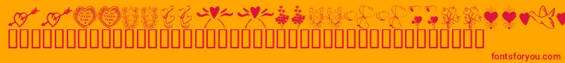 KrWithHeart Font – Red Fonts on Orange Background
