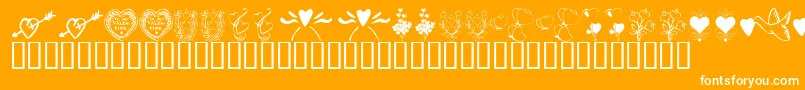 Police KrWithHeart – polices blanches sur fond orange