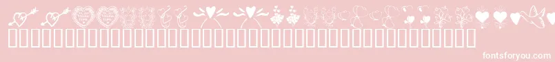 KrWithHeart-Schriftart – Weiße Schriften auf rosa Hintergrund