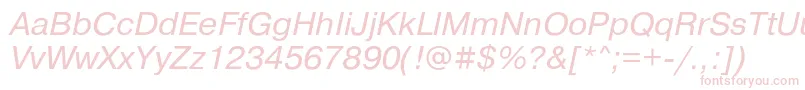 PragmaticacOblique Font – Pink Fonts on White Background