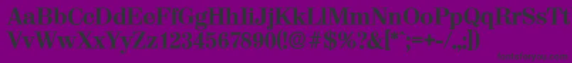 ValenciaserialXboldRegular-Schriftart – Schwarze Schriften auf violettem Hintergrund