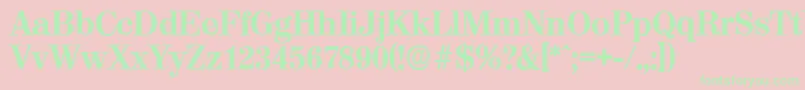 ValenciaserialXboldRegular Font – Green Fonts on Pink Background